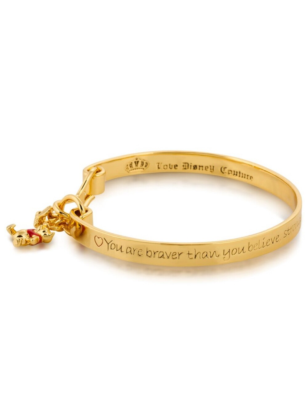 Winnie The Pooh Gold Inspirational Bangle Bracelet